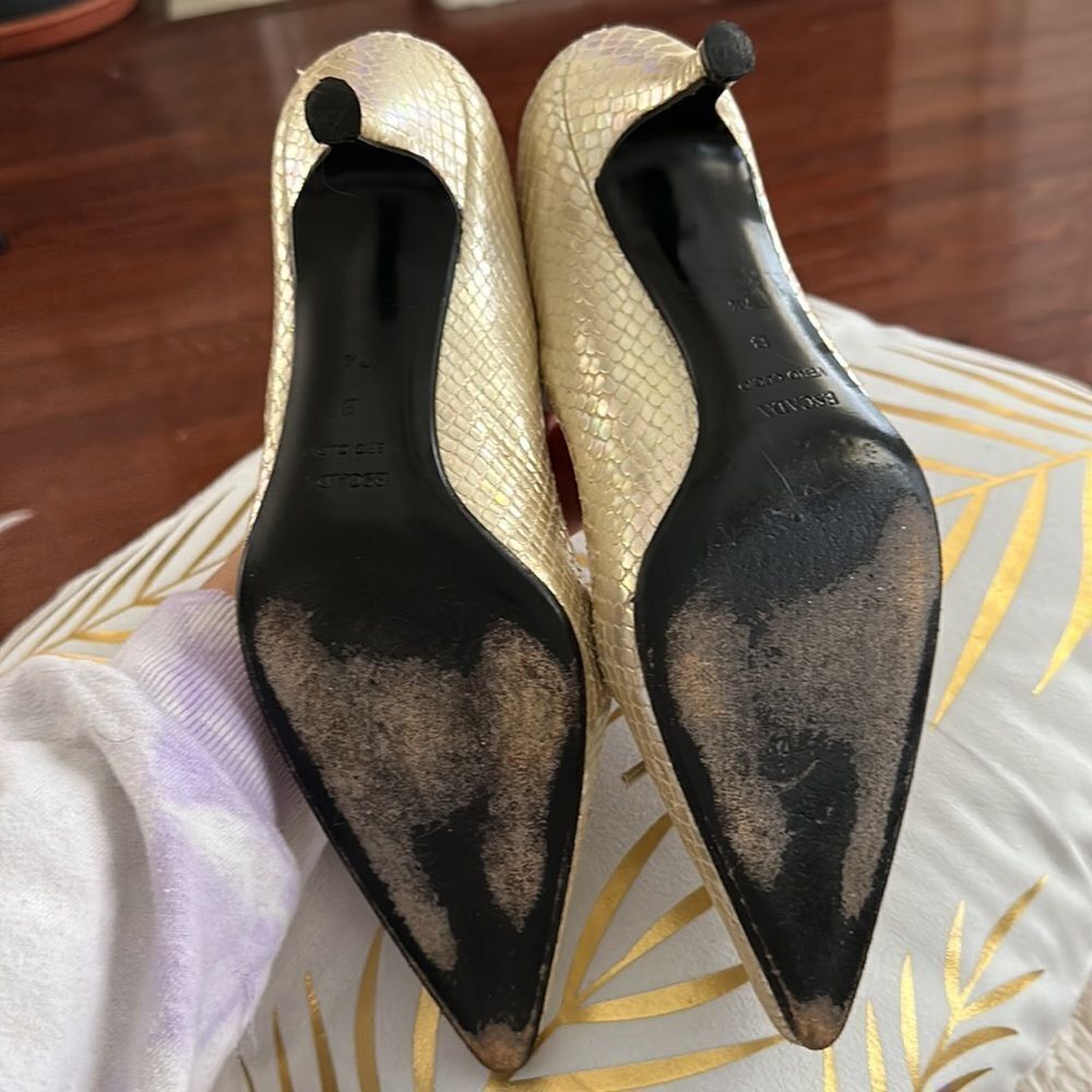 Escada | Marbled Python Embossed Pointy Pumps 7 1… - image 5